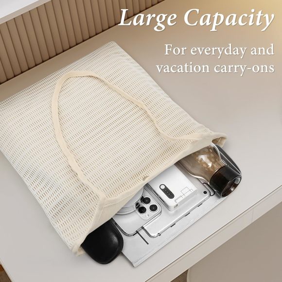 Canvas Tote Bag, Canvas Everything Tote Bag Beach Bags Exquisite O_O - Picture 3 of 6